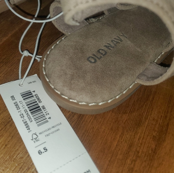 NWT Women's OLD NAVY Light Tan Brown Faux Suede Gladiator Sandals Spring Boho - Picture 6 of 9